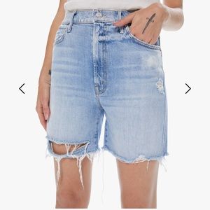 Never worn NWOT mother denim shorts: smokin hot fray (tag shown for reference)